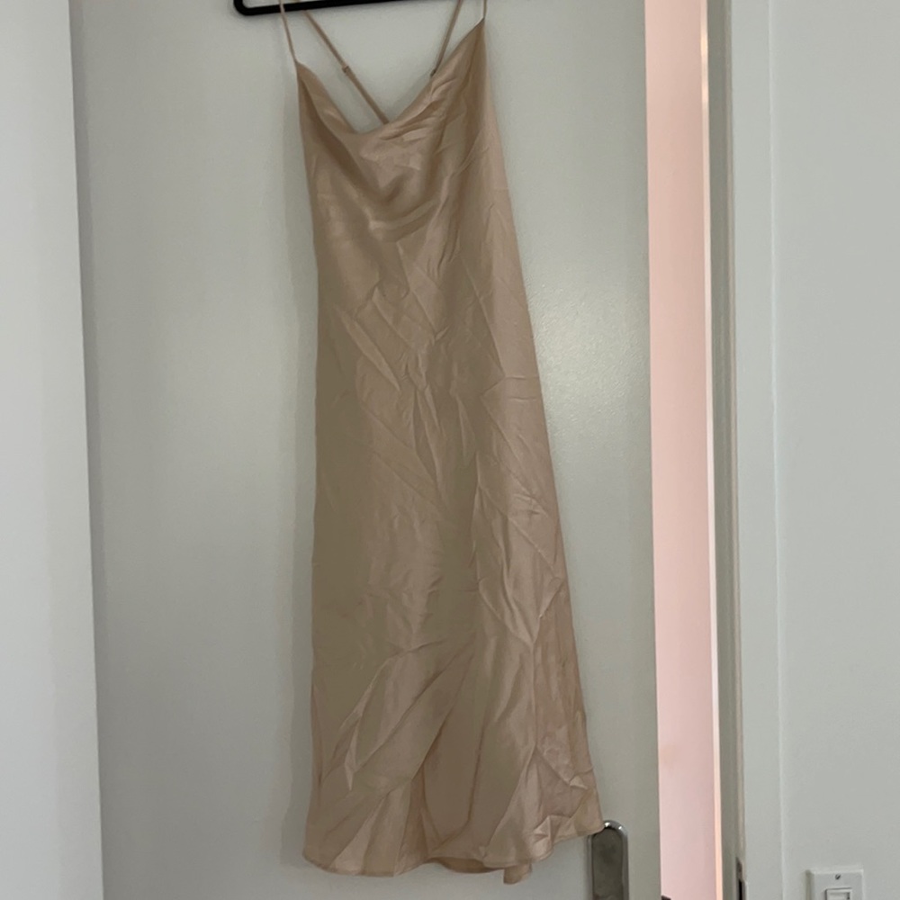 Champagne slip dress